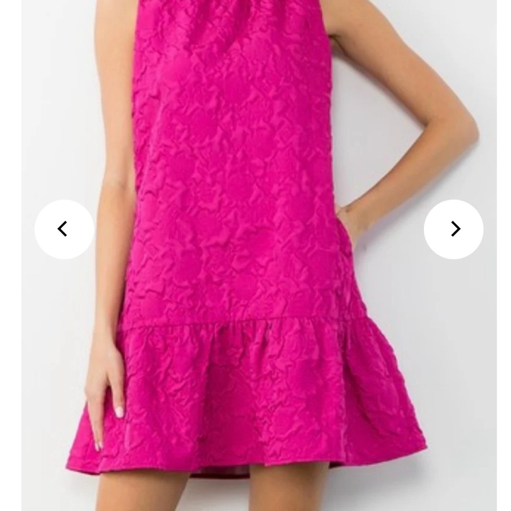 THML Fuchsia Textured Dress
